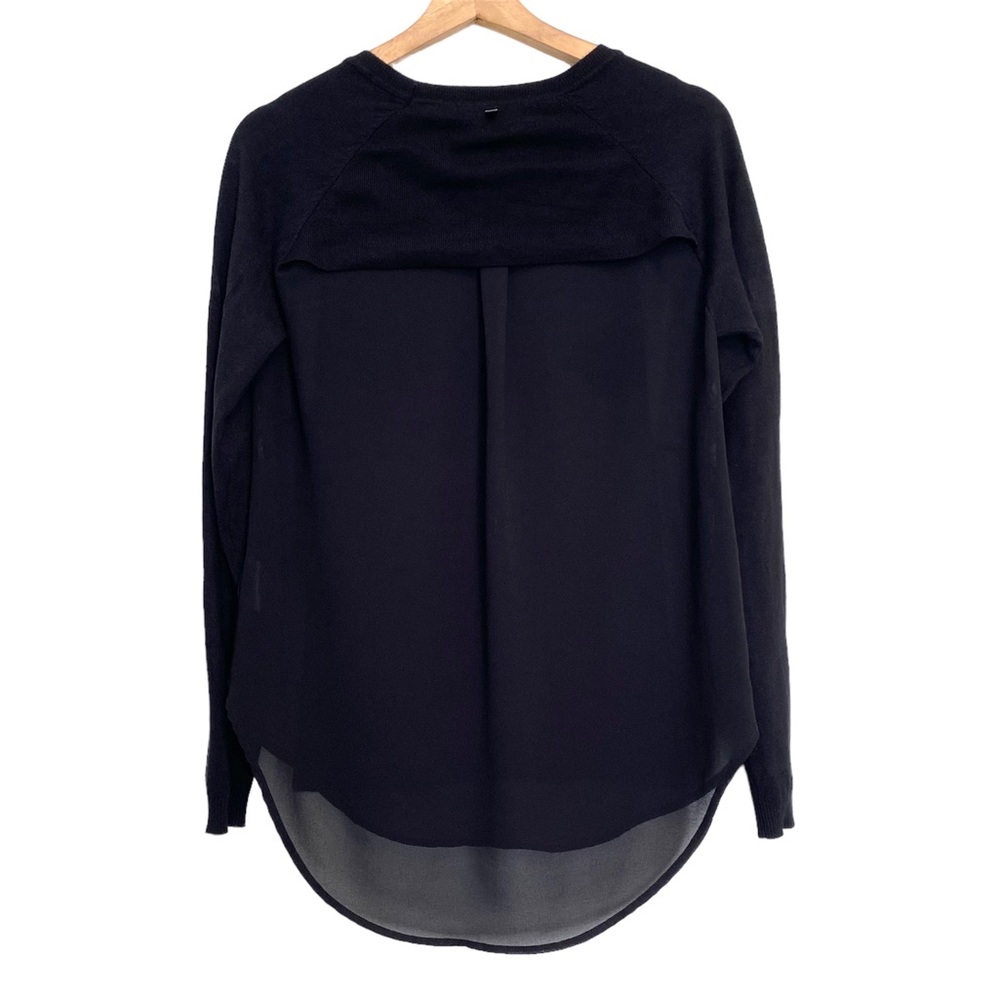 RUDSAK Dionne Long Sleeve Sweater Top, Sheer Back, Black, Size Small - Picture 5 of 8